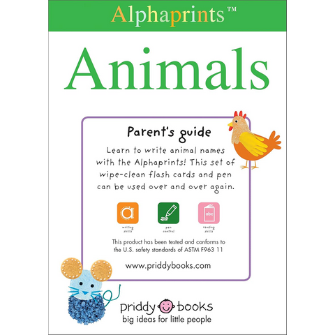 Alphaprints Flash Cards Animals