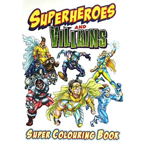 Superheroes  and Villains Bumper Colouring Book