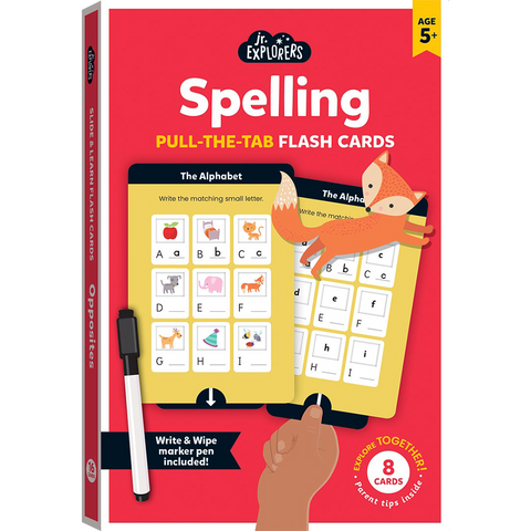 Junior Explorers Pull & Learn Flash Cards Spelling