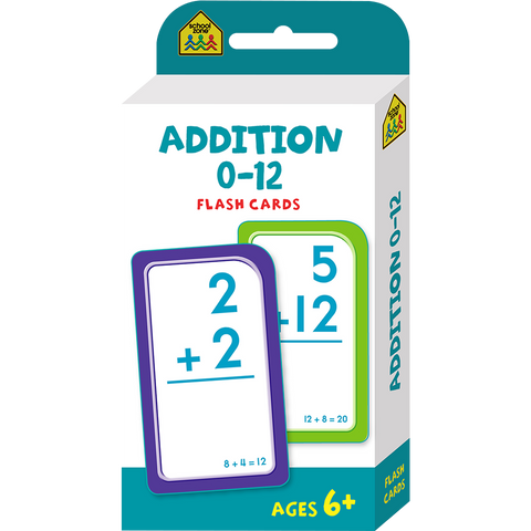 School Zone Addition 0-12 Flash Cards