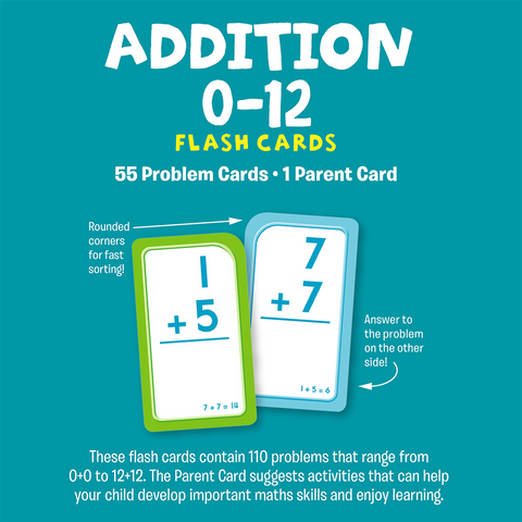 School Zone Addition 0-12 Flash Cards