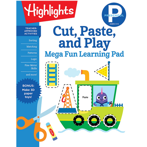 Highlights  Cut, Paste & Play Mega Fun Learning