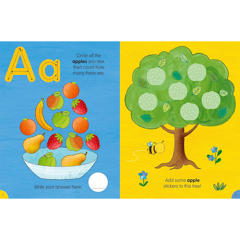 A is for Apple Sticker Activity Book