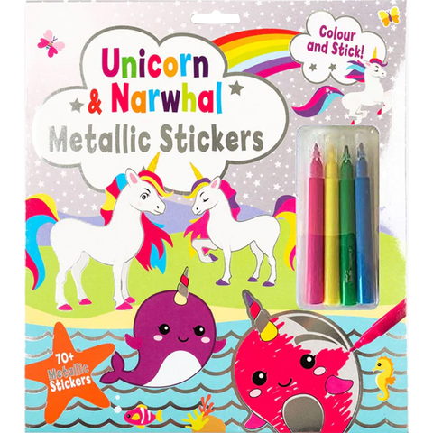 Unicorns & Narwhals Metallic Sticker Set