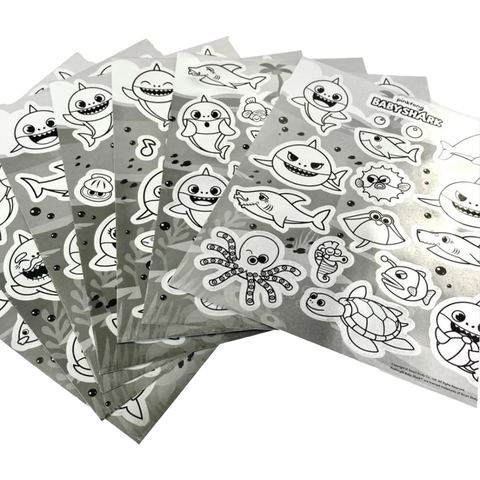 Baby Shark Surprise Metallic Sticker Set