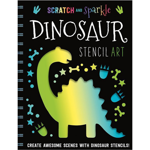 Scratch & Sparkle  Dinosaur Stencil Art