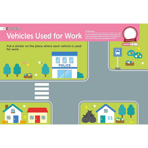 PlaySmart My First Sticker Activity Book Things That Go 3+