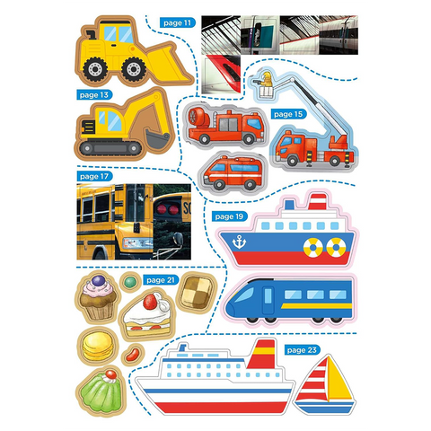 PlaySmart My First Sticker Activity Book Things That Go 3+